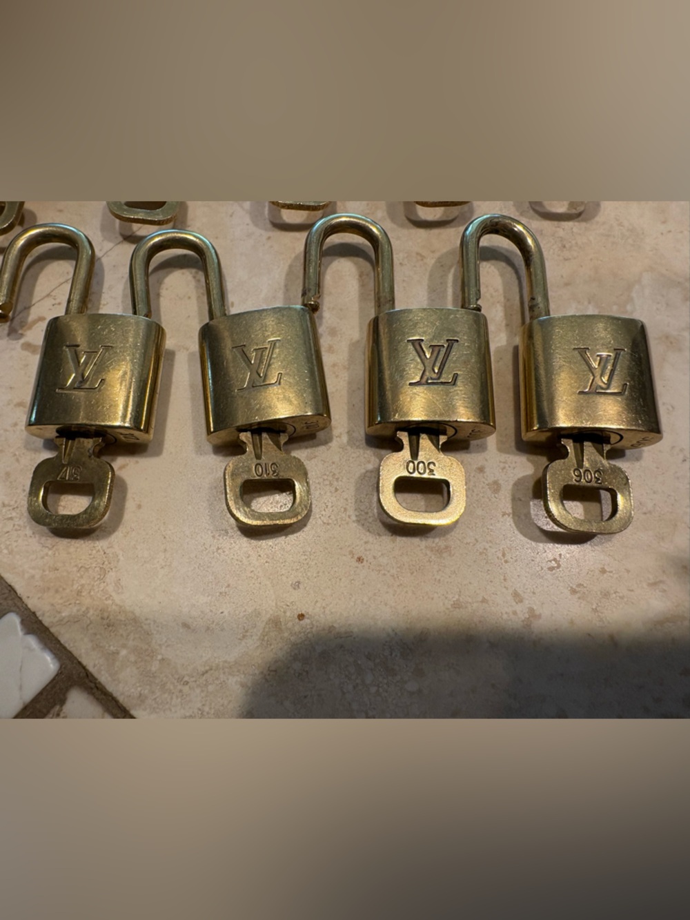 Louis Vuitton Gold-tone Padlock with Key - Picture 5 of 8